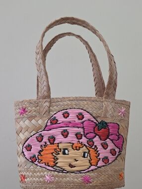 Strawberry Shortcake Straw Tote Bag